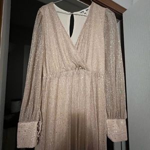 Baltic born champagne/gold full length dress